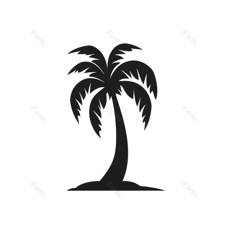 夏天图片,椰子元素,椰子树PNG,卡通树免抠素材